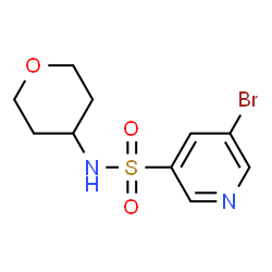 5-bromo-N-(tetrahydro-2H-pyran-4-yl)pyridine-3-sulfonamide Structure