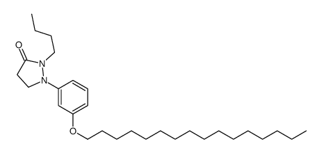2-butyl-1-(3-hexadecoxyphenyl)pyrazolidin-3-one结构式