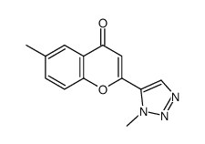 6-methyl-2-(3-methyltriazol-4-yl)chromen-4-one Structure