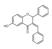 3-benzylidene-2-phenyl-6-hydroxy-2,3-dihydro-4H-1-benzopyran-4-one结构式