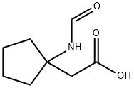 Cyclopentaneacetic acid, 1-(formylamino)- Structure