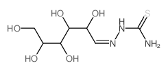 (2,3,4,5,6-pentahydroxyhexylideneamino)thiourea Structure