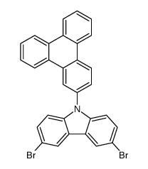 3,6-二溴-9-(三亚苯-2-基)咔唑结构式