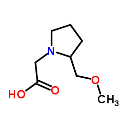 [2-(Methoxymethyl)-1-pyrrolidinyl]acetic acid结构式
