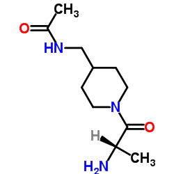 N-[(1-Alanyl-4-piperidinyl)methyl]acetamide Structure