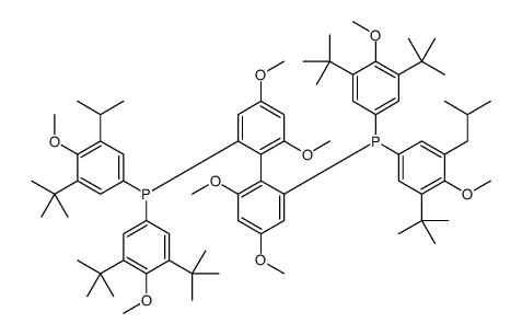 (R)-2,2'-双[双(4-甲氧基-3,5-二叔丁基苯基)膦]-4,4',6,6'-四甲氧基)-1,1'-联苯结构式