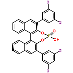 (S)-3,3'-Bis(3,5-dichlorophenyl)-1,1'-binapthyl-2,2'-diyl hydrogenphosphate Structure