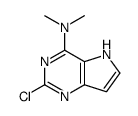 2-chloro-N,N-dimethyl-5H-pyrrolo[3,2-d]pyrimidin-4-amine结构式