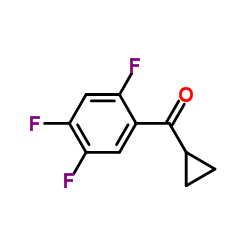 Cyclopropyl(2,4,5-trifluorophenyl)methanone结构式