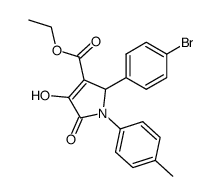 2-(4-Bromo-phenyl)-4-hydroxy-5-oxo-1-p-tolyl-2,5-dihydro-1H-pyrrole-3-carboxylic acid ethyl ester Structure