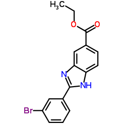 Ethyl 2-(3-bromophenyl)-1H-benzimidazole-5-carboxylate Structure