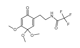 2,2,2-trifluoro-N-(2-(3,3,4-trimethoxy-6-oxocyclohexa-1,4-dien-1-yl)ethyl)acetamide Structure