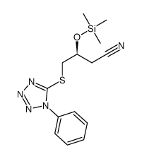 (S)-3-trimethylsiloxy-4-[(1-phenyltetrazole-5-yl)sulfanyl]butyronitrile Structure