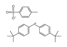 Bis[4-(2-methyl-2-propanyl)phenyl]iodonium 4-methylbenzenesulfona te结构式