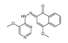 4-methoxy-2-[(5-methoxypyrimidin-4-yl)hydrazinylidene]naphthalen-1-one结构式