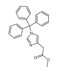 methyl [1-(triphenylmethyl)-1H-imidazol-4-yl]acetate结构式