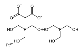 bis(hydroxymethyl)phosphanylmethanol,platinum(2+),propanedioate结构式