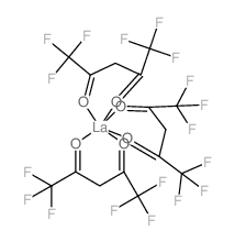 Lanthanum,tris(1,1,1,5,5,5-hexafluoro-2,4-pentanedionato-kO2,kO4)-, (OC-6-11)- structure
