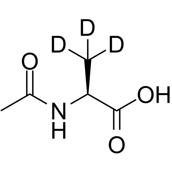 Ac-Ala-OH-d3结构式