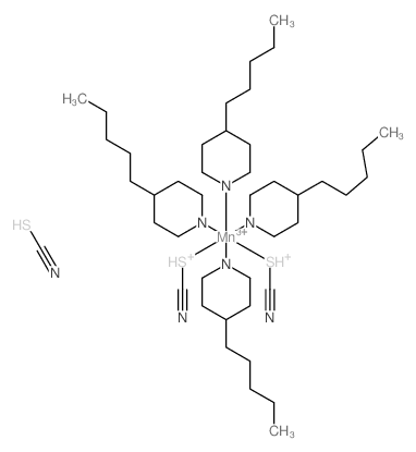 cyanosulfanium,manganese(3+),4-pentylpiperidin-1-ide,thiocyanic acid Structure