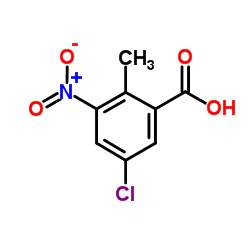 5-氯-2-甲基-3-硝基苯甲酸结构式