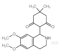 1,3-Cyclohexanedione,5,5-dimethyl-2-(1,2,3,4-tetrahydro-6,7-dimethoxy-1-isoquinolinyl)-,hydrochloride (1:1) Structure