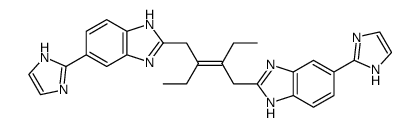 1,4-bis-[5-(2-imidazolyl)-2-benzimidazolyl]-2,3-diethyl-2-butene Structure