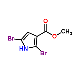 2,5-二溴-1H-吡咯-3-羧酸甲酯结构式