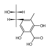 (1S,2R)-2,6-dihydroxy-4-(2-hydroxy-1-methylpropyl)-3-methylbenzoic acid结构式