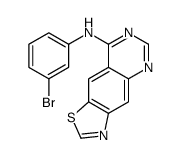 N-(3-bromophenyl)-[1,3]thiazolo[5,4-g]quinazolin-8-amine结构式