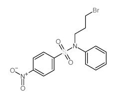 N-(3-bromopropyl)-4-nitro-N-phenyl-benzenesulfonamide结构式