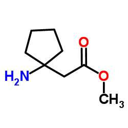 Methyl (1-aminocyclopentyl)acetate结构式