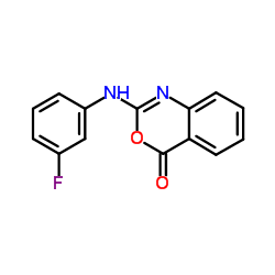 2-(3-FLUOROANILINO)-4H-3,1-BENZOXAZIN-4-ONE结构式