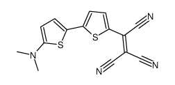 2-[5-[5-(dimethylamino)thiophen-2-yl]thiophen-2-yl]ethene-1,1,2-tricarbonitrile结构式