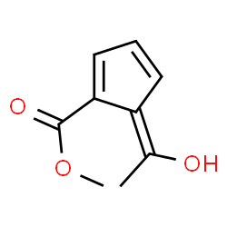 1,3-Cyclopentadiene-1-carboxylic acid, 5-(1-hydroxyethylidene)-, methyl ester结构式
