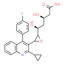 (3R,5S)-5-{3-[2-Cyclopropyl-4-(4-fluorophenyl)-3-quinolinyl]-2-oxiranyl}-3,5-dihydroxypentanoic acid picture