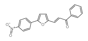 2-Propen-1-one, 3-[5-(4-nitrophenyl)-2-furanyl]-1-phenyl- (en)结构式