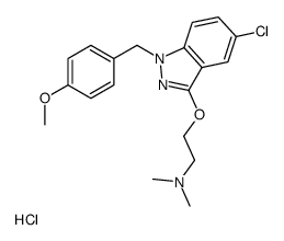 2-[5-chloro-1-[(4-methoxyphenyl)methyl]indazol-3-yl]oxy-N,N-dimethylethanamine,hydrochloride结构式