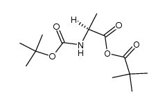N-Boc-(S)-alanine-pivalic acid mixed anhydride Structure