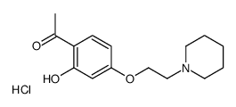 1-[2-hydroxy-4-(2-piperidin-1-ium-1-ylethoxy)phenyl]ethanone,chloride Structure