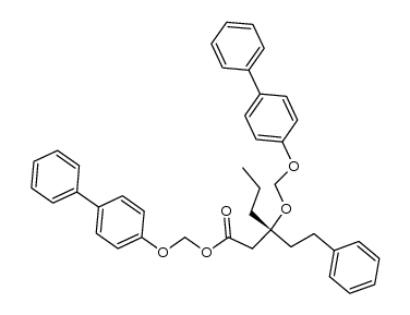 (R)-(4-phenylphenoxy)methyl-3-(2-phenylethyl)-3-[(4-phenylphenoxy)methoxy]hexanoate结构式