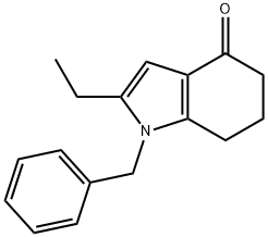 4H-Indol-4-one, 2-ethyl-1,5,6,7-tetrahydro-1-(phenylmethyl)- Structure