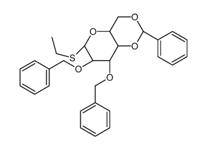2,3-二-O-苄基-4,6-O-亚苄基-1-脱氧-1-硫代-α-D-甘露吡喃糖苷乙基结构式