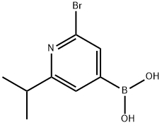 2-Bromo-6-(iso-propyl)pyridine-4-boronic acid结构式