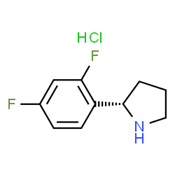 (S)-2-(2,4-Difluorophenyl)pyrrolidine hydrochloride Structure