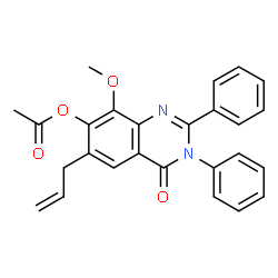 4(3H)-Quinazolinone,6-allyl-7-hydroxy-8-methoxy-2,3-diphenyl-,acetate (ester) (8CI)结构式