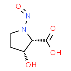 Proline, 3-hydroxy-1-nitroso-, cis- (8CI)结构式