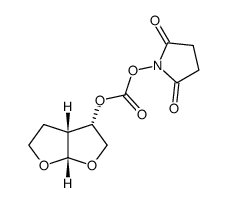 2,5-dioxopyrrolidin-1-yl ((3S,3aR,6aS)-hexahydrofuro[2,3-b]furan-3-yl) carbonate结构式