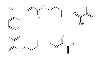 butyl 2-methylprop-2-enoate,butyl prop-2-enoate,ethylbenzene,methyl 2-methylprop-2-enoate,2-methylprop-2-enoic acid Structure
