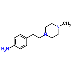 4-[2-(4-甲基-哌嗪-1-基)-乙基]-苯胺结构式